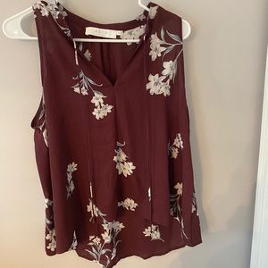 ASTR floral blouse top medium high low